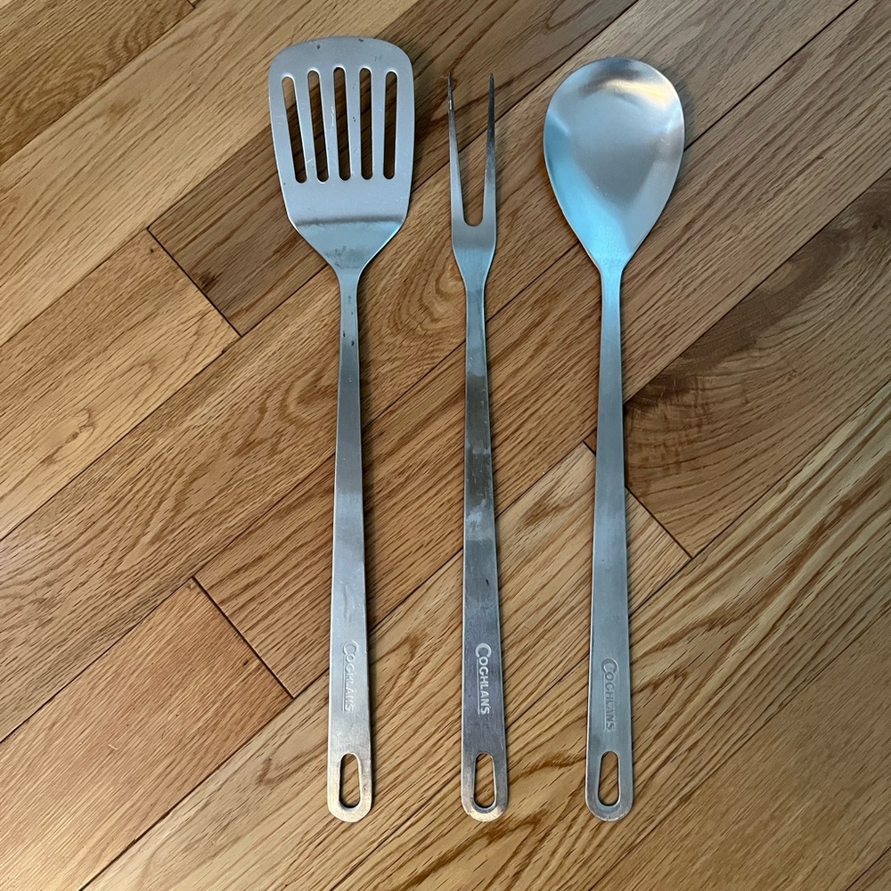 Coghlan’s 3 piece stainless steel camping utensil set